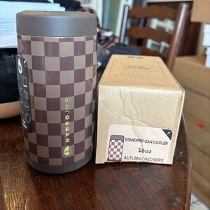 Free w $100+ purchase HydroJug 16oz Autumn Checkers Can Cooler